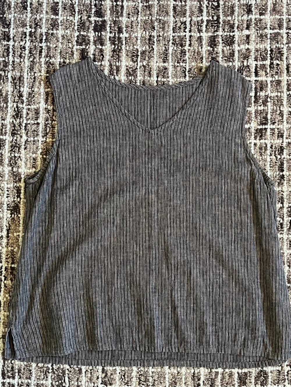 Boxy Flowy Linen Tank Top Size Large